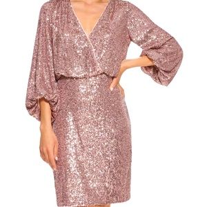 BEAUTIFUL ELIZA J Sequined Blouson Shift Dress size 14 worn once